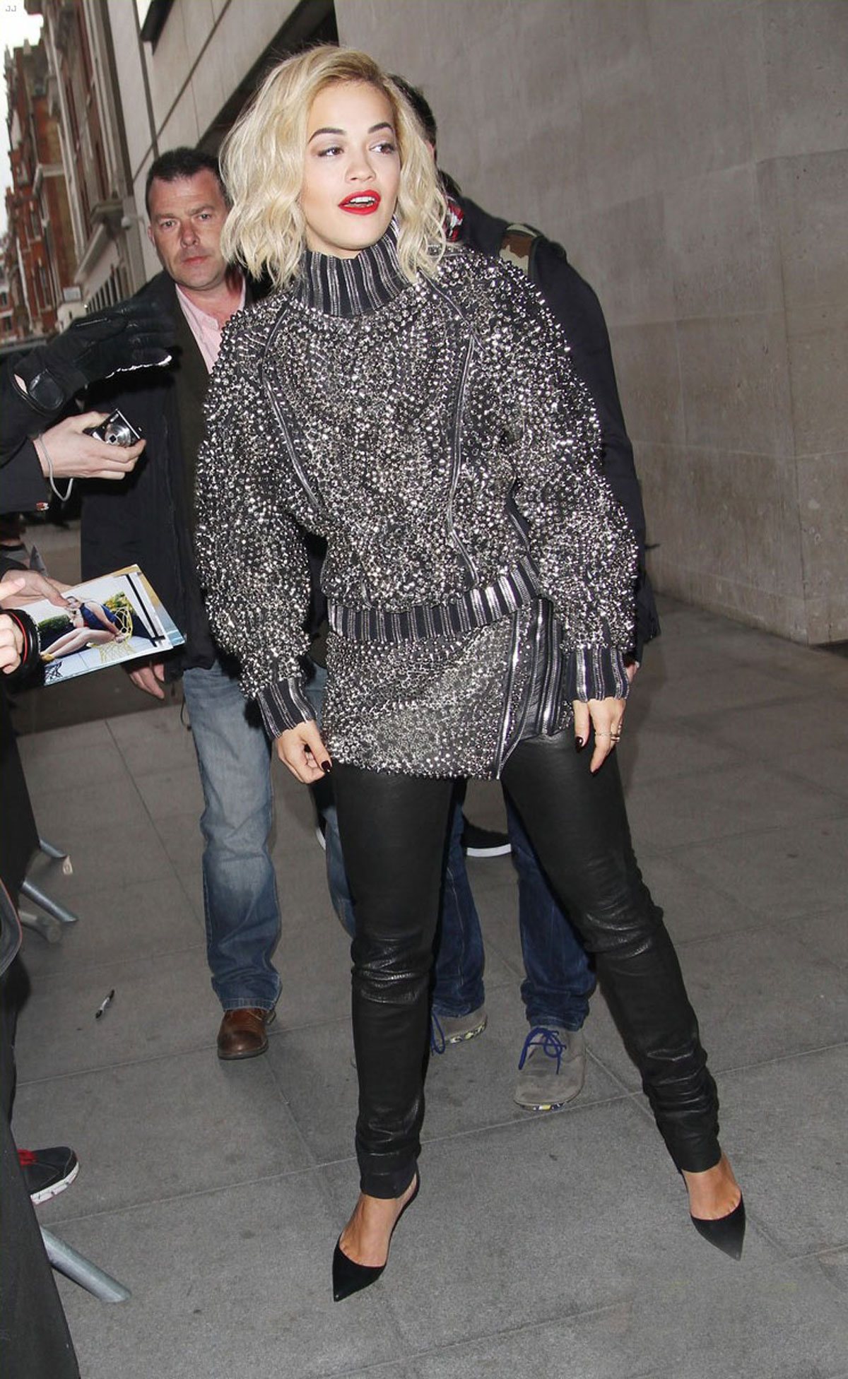 Rita Ora arrives at the BBC Radio One Studios