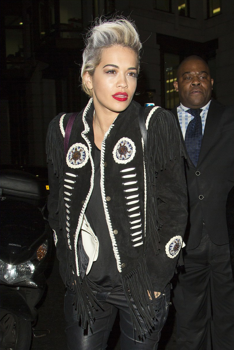 Rita Ora arrives at The Dorchester Hotel