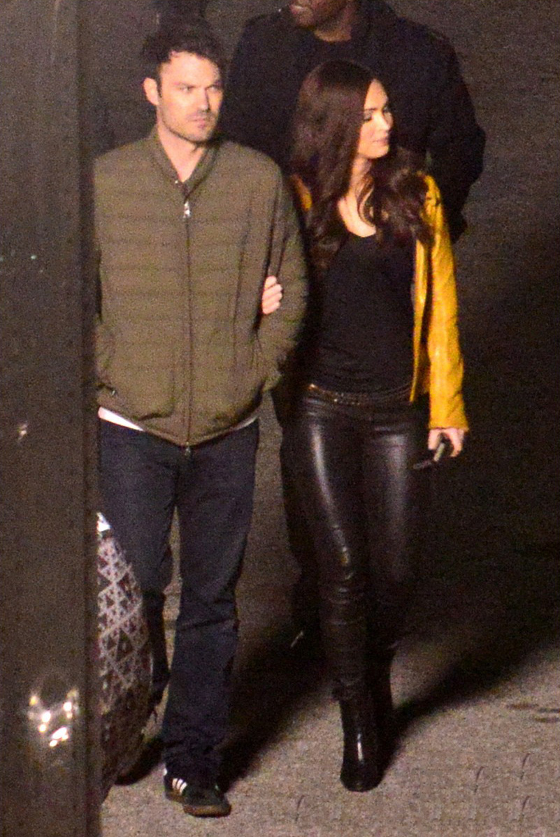 Megan Fox on the Teenage Mutant Ninja Turtles set