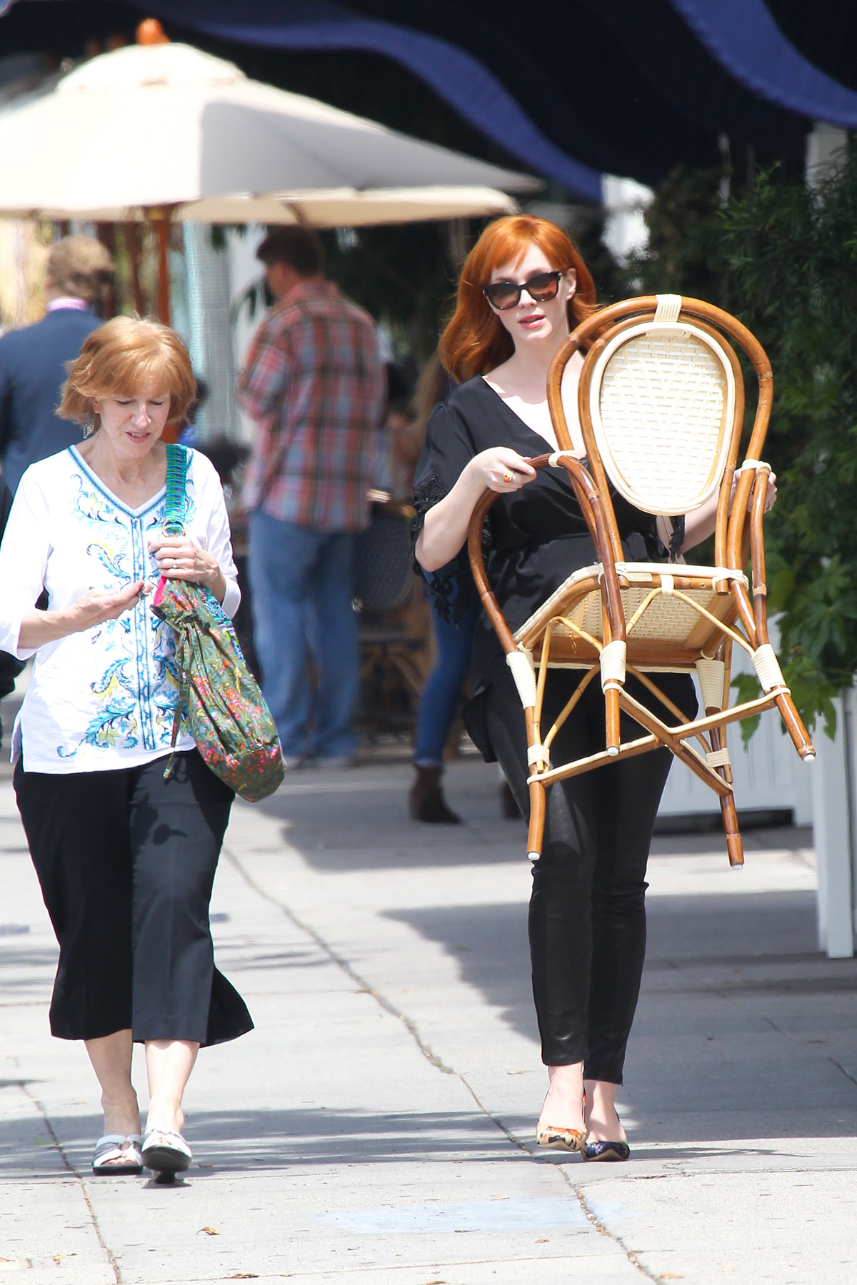 Christina Hendricks out Furniture Shopping LA