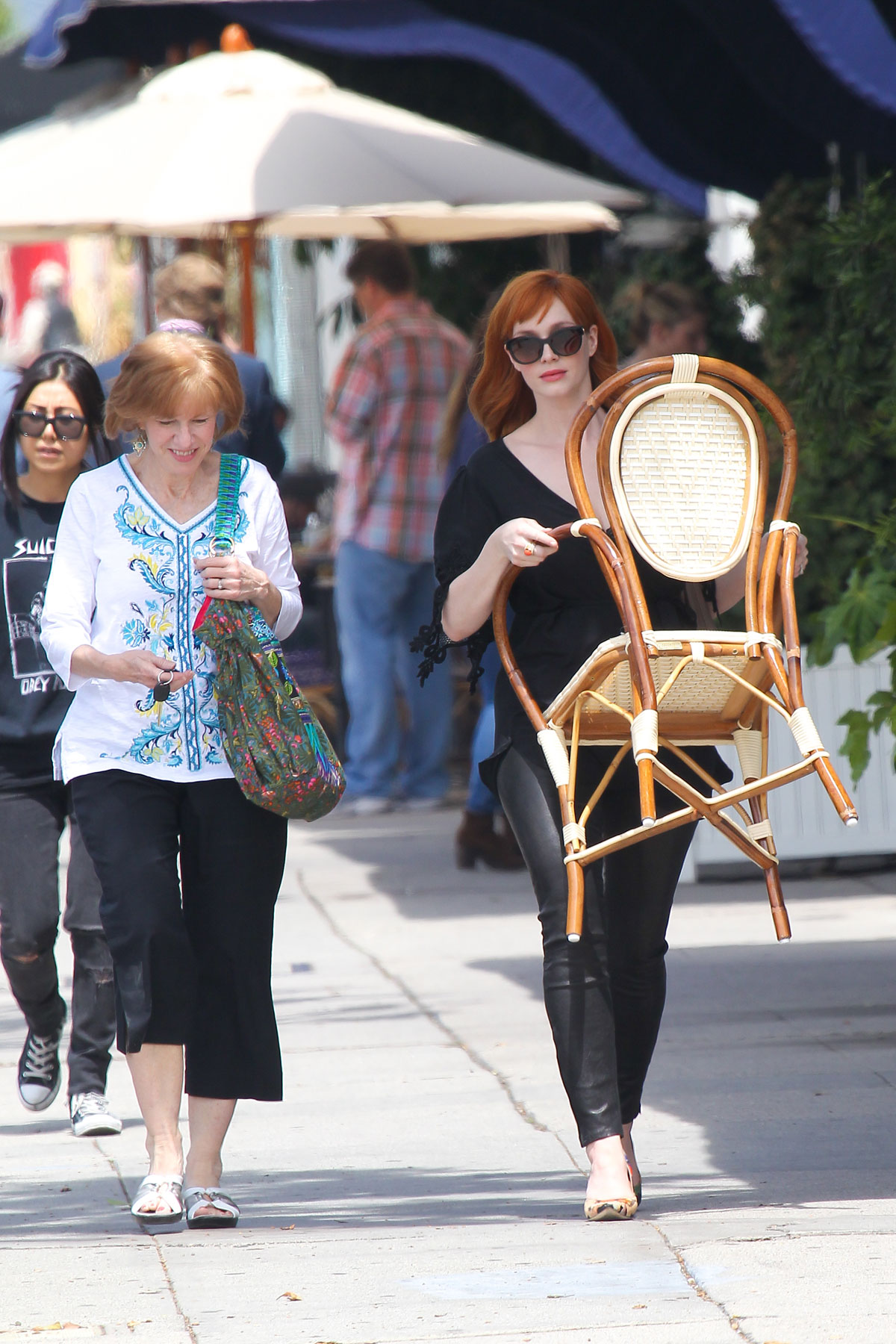 Christina Hendricks out Furniture Shopping LA