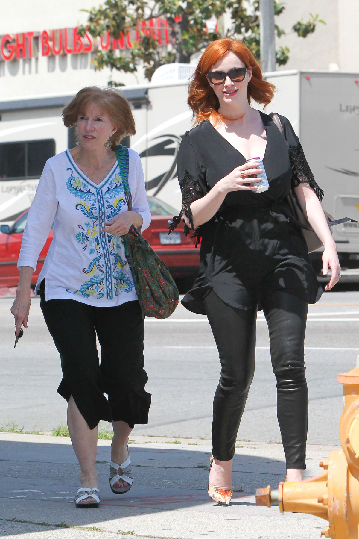 Christina Hendricks out Furniture Shopping LA