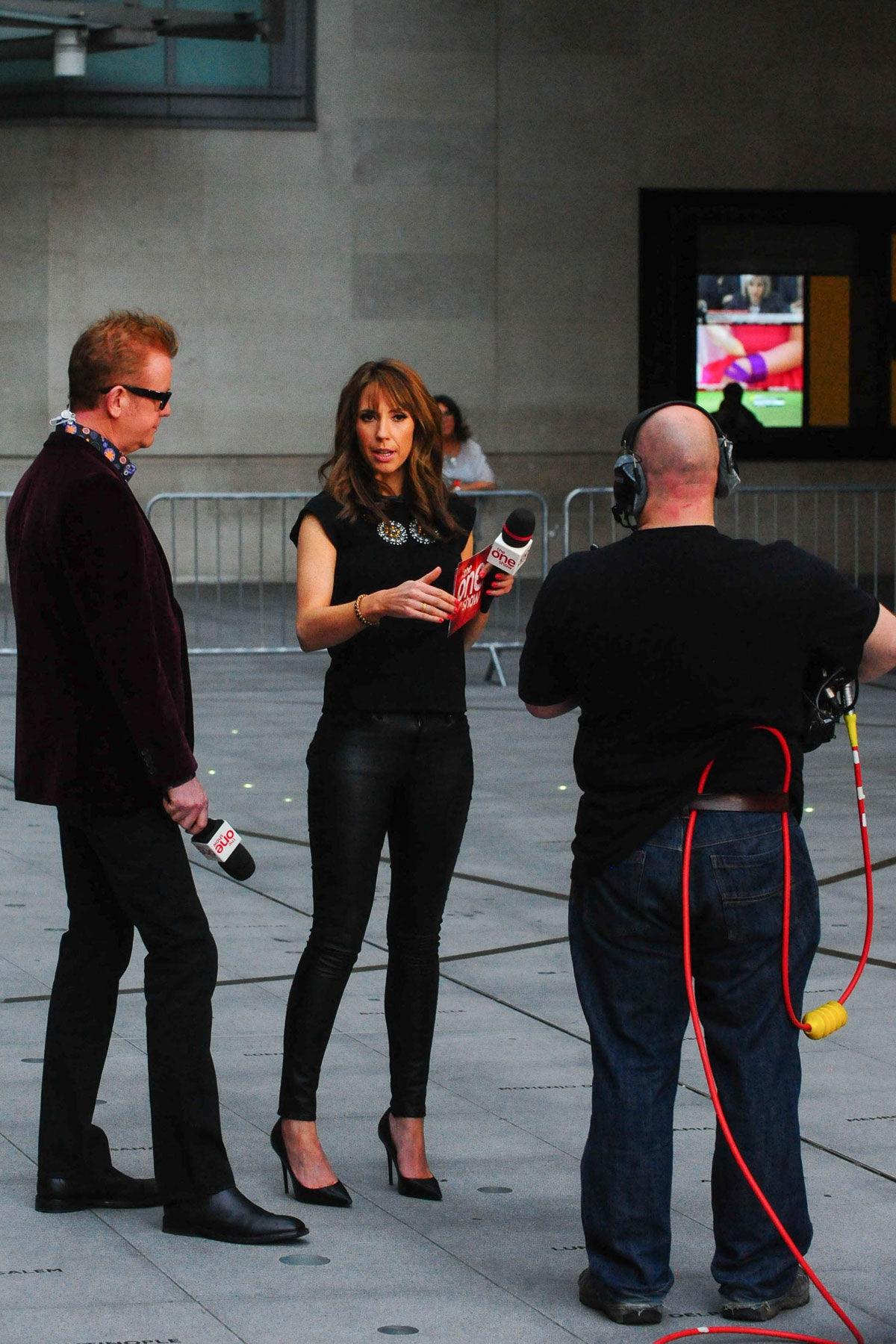 Alex Jones at The One Show Set