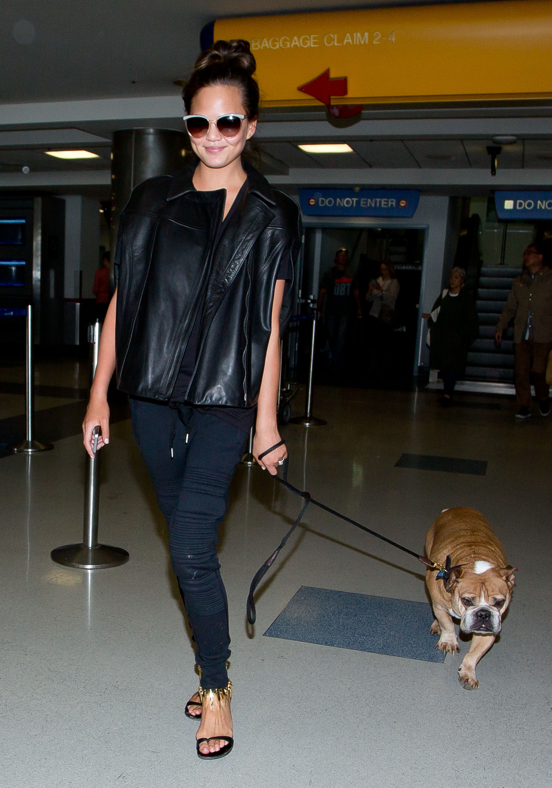 Chrissy Teigen at LAX Airport