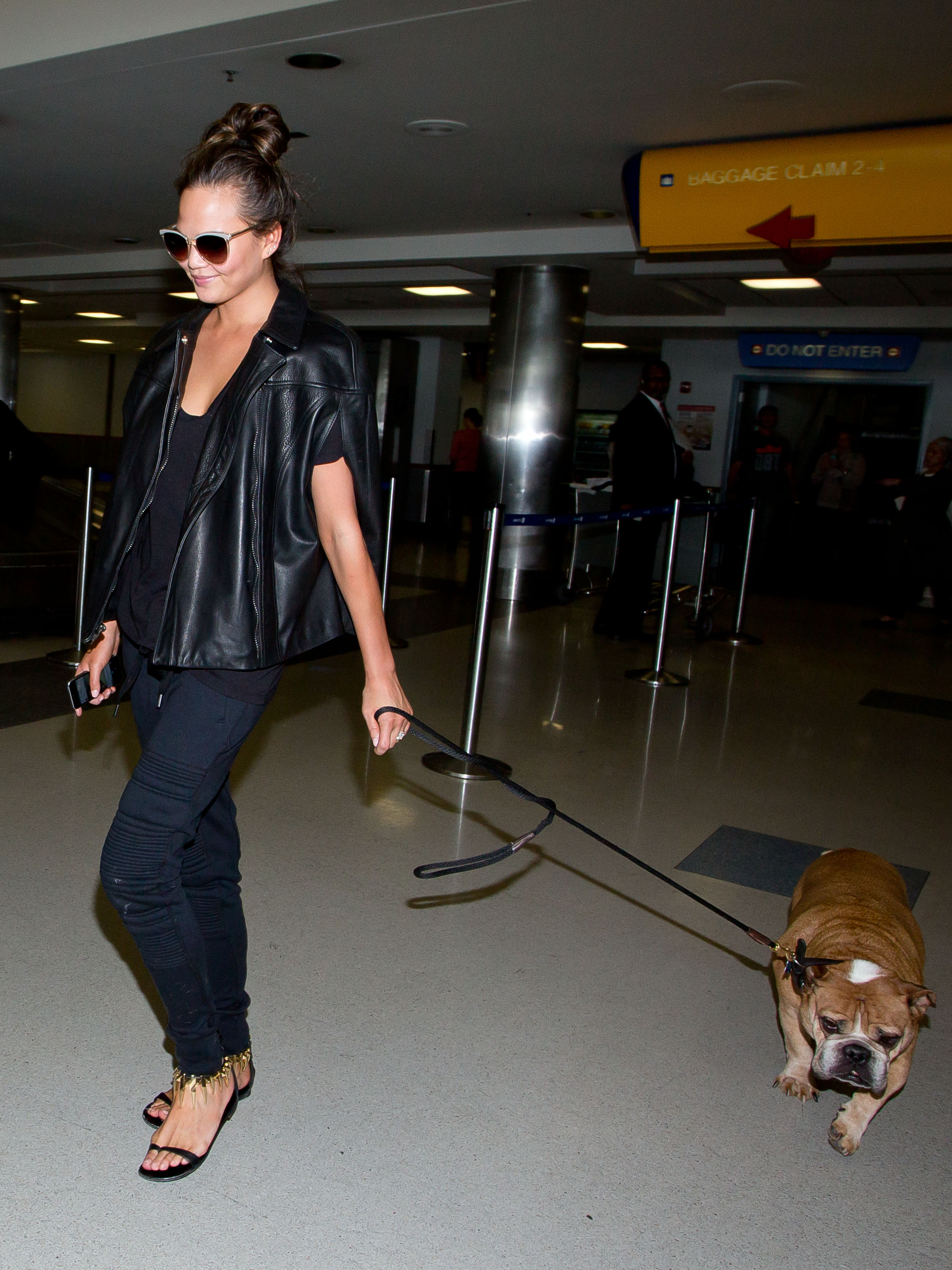 Chrissy Teigen at LAX Airport