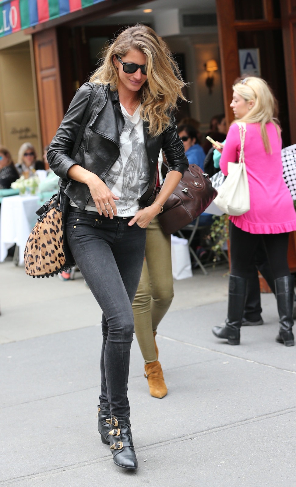 Gisele Bundchen out for lunch at Nellos
