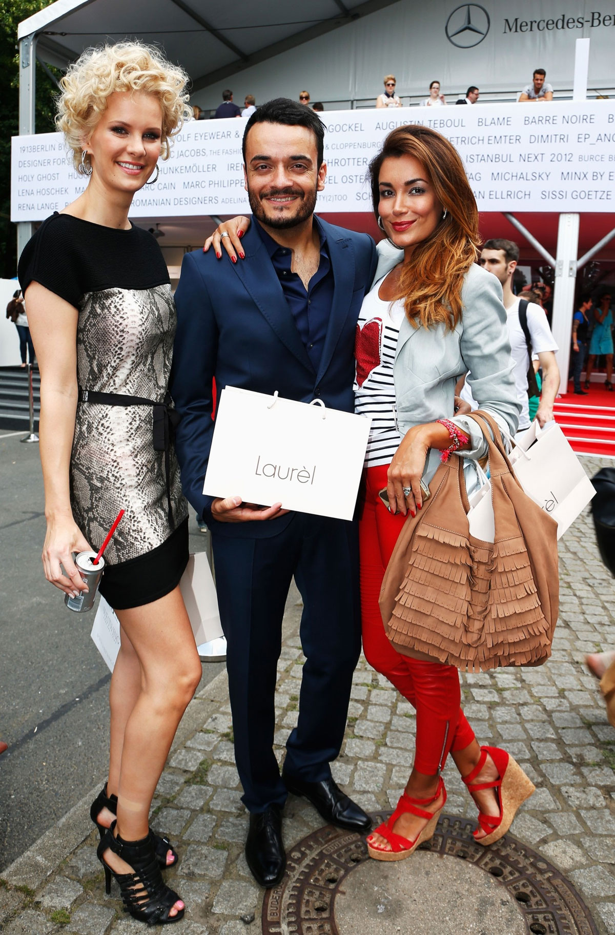 Jana Ina Zarella attends Laurel Red Carpet at Mercedes-Benz Fashion Week
