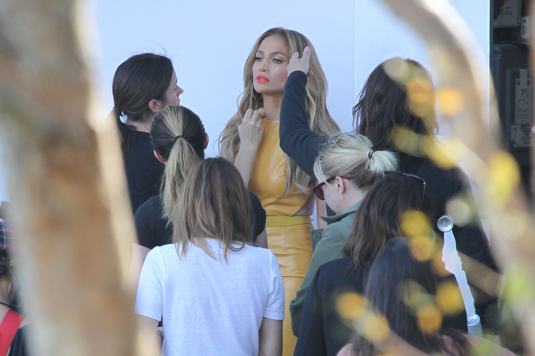 Jennifer Lopez filming American Idol