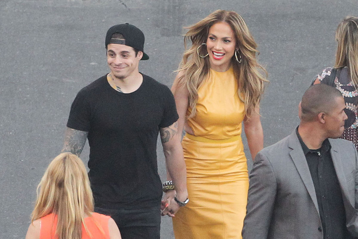 Jennifer Lopez filming American Idol