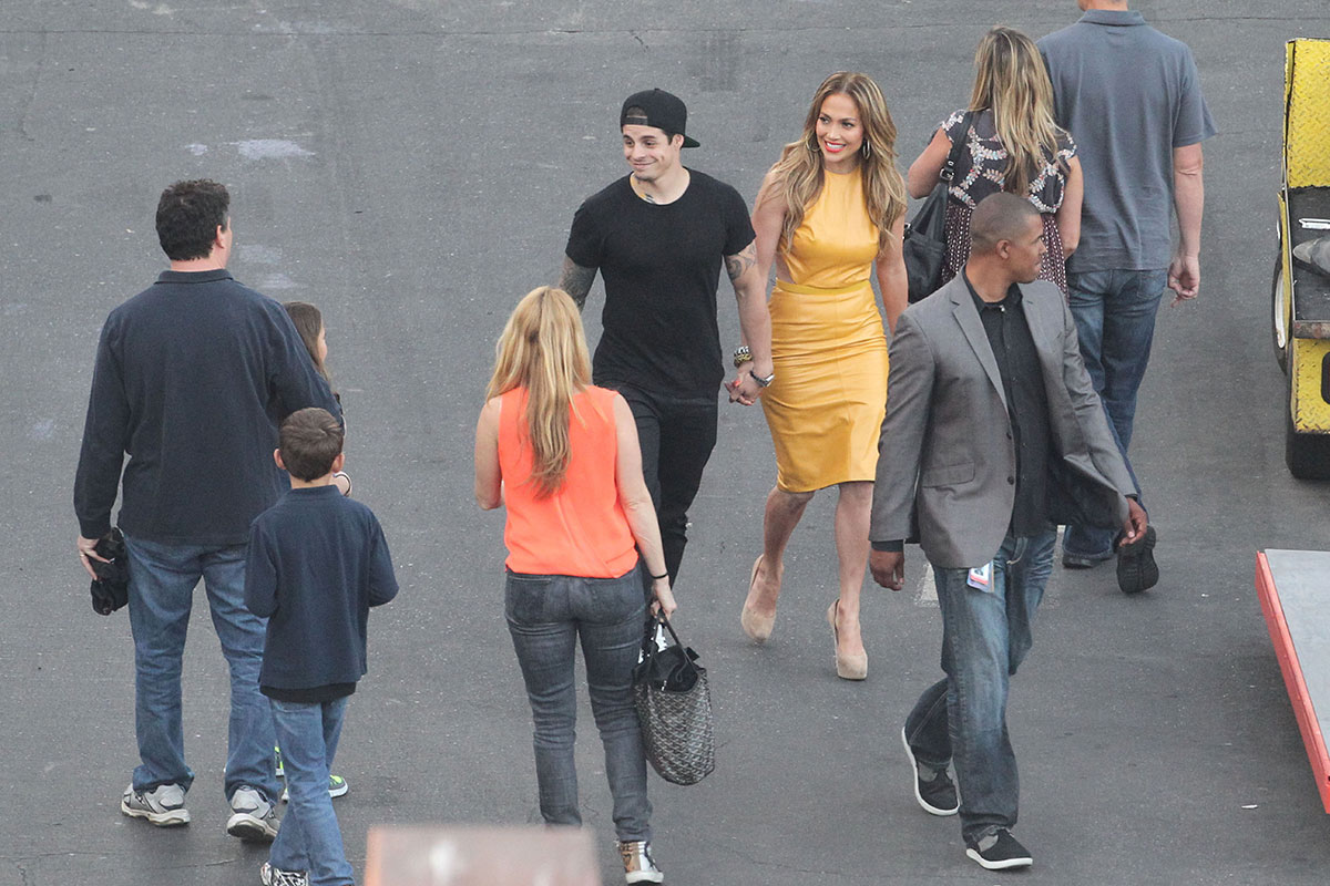 Jennifer Lopez filming American Idol