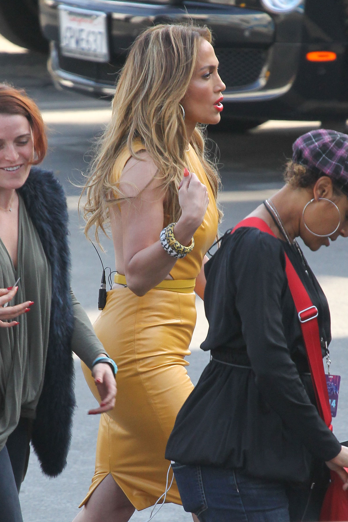 Jennifer Lopez filming American Idol