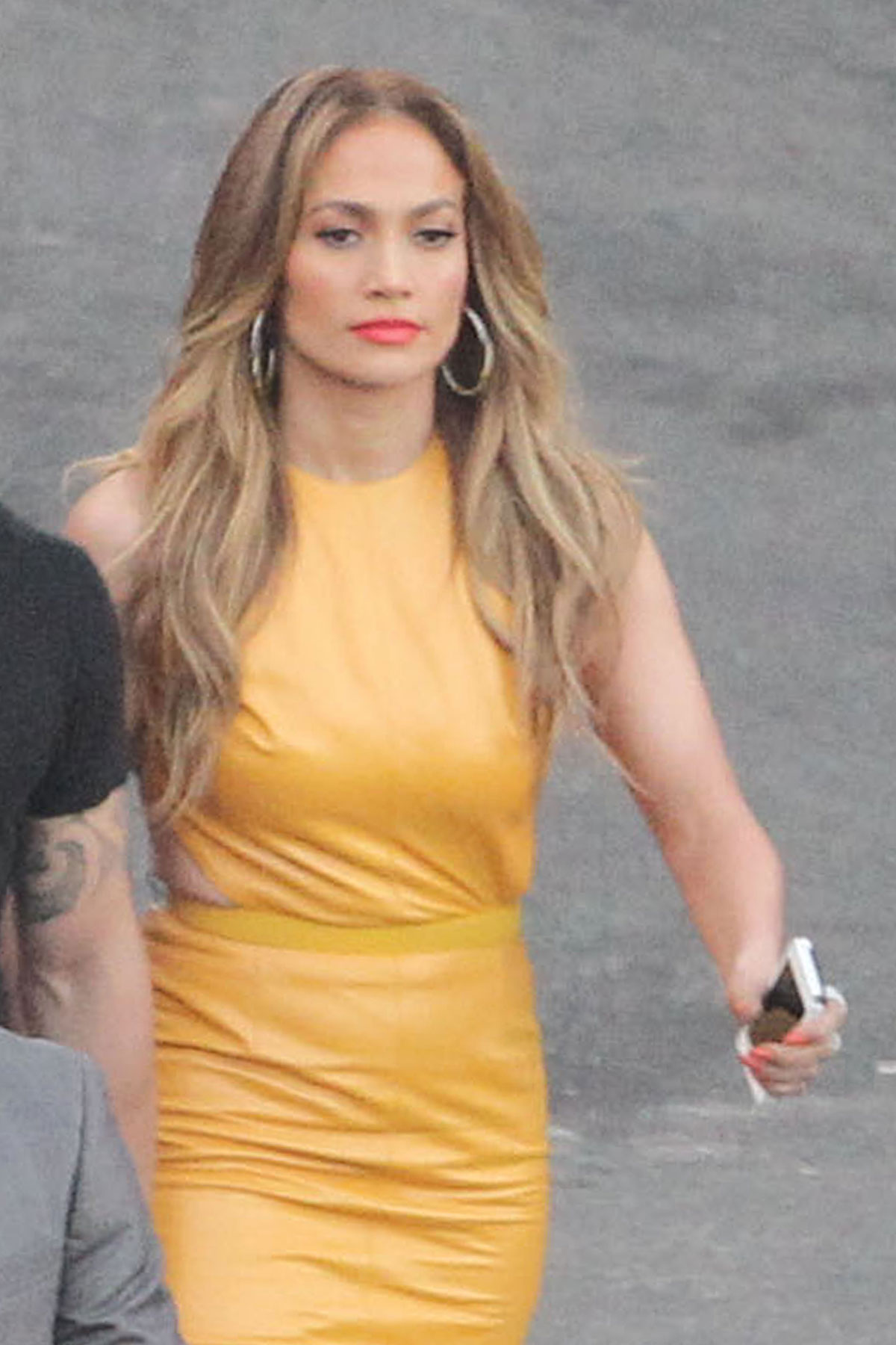 Jennifer Lopez filming American Idol