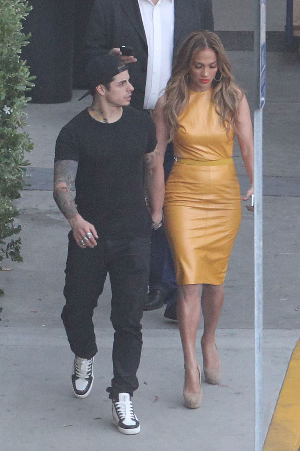 Jennifer Lopez filming American Idol