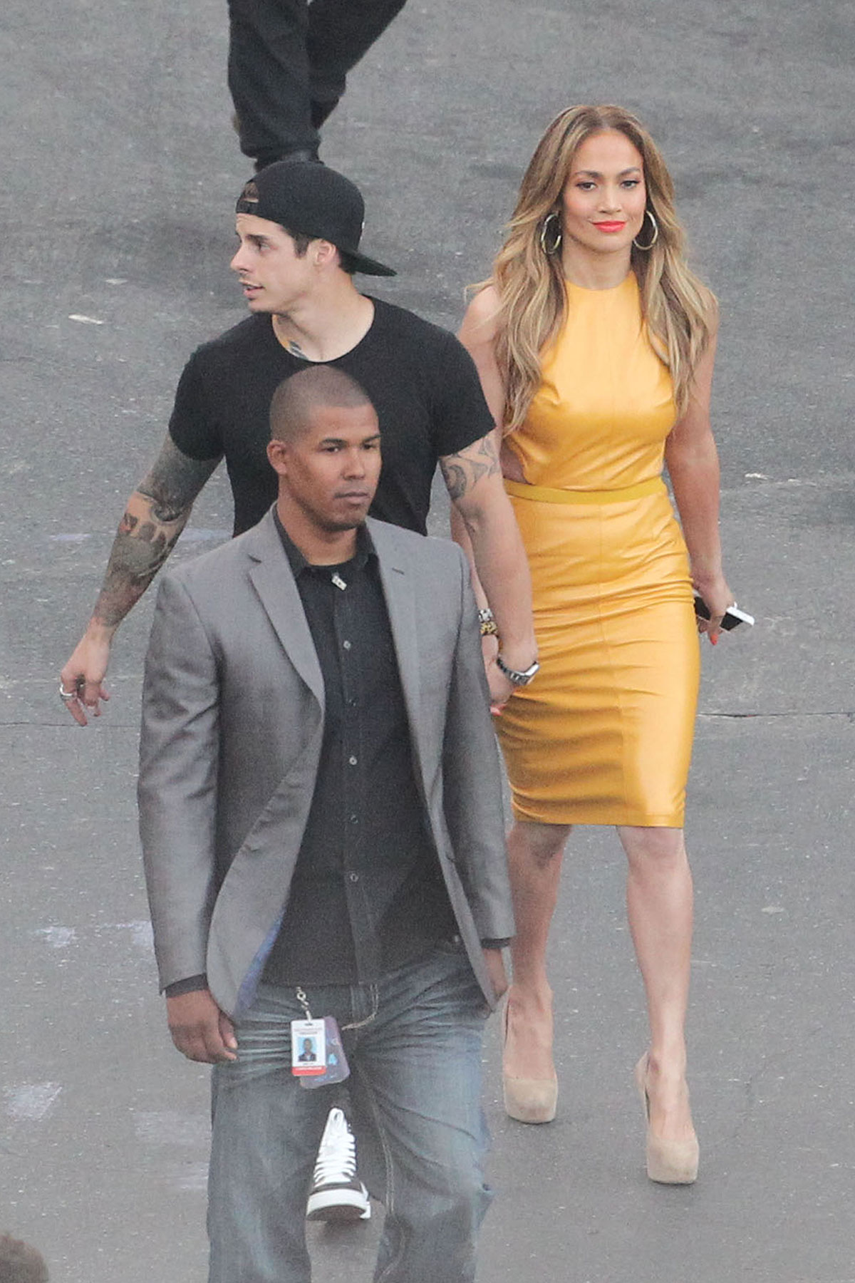 Jennifer Lopez filming American Idol