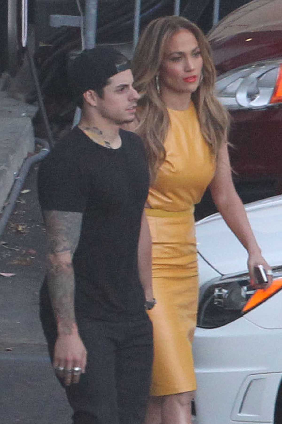 Jennifer Lopez filming American Idol