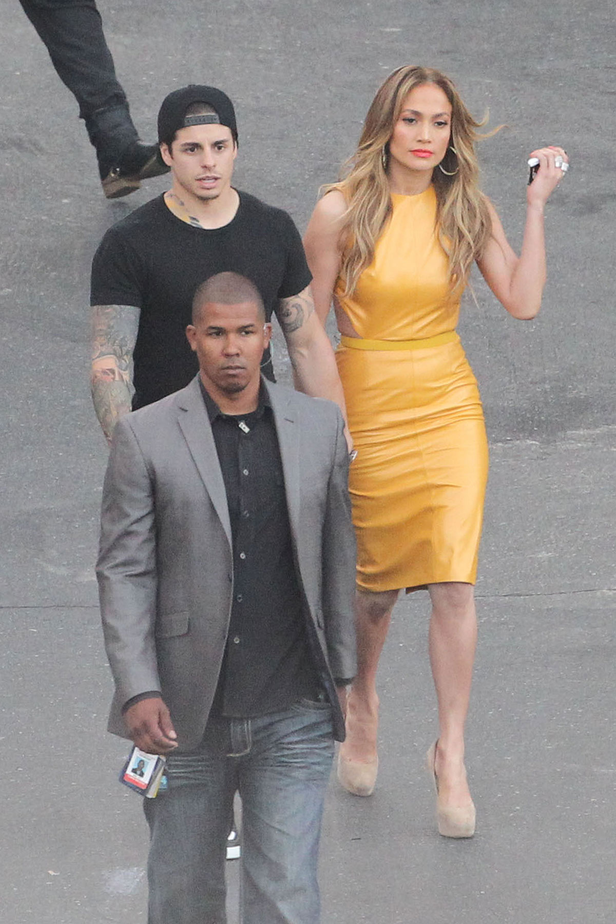 Jennifer Lopez filming American Idol