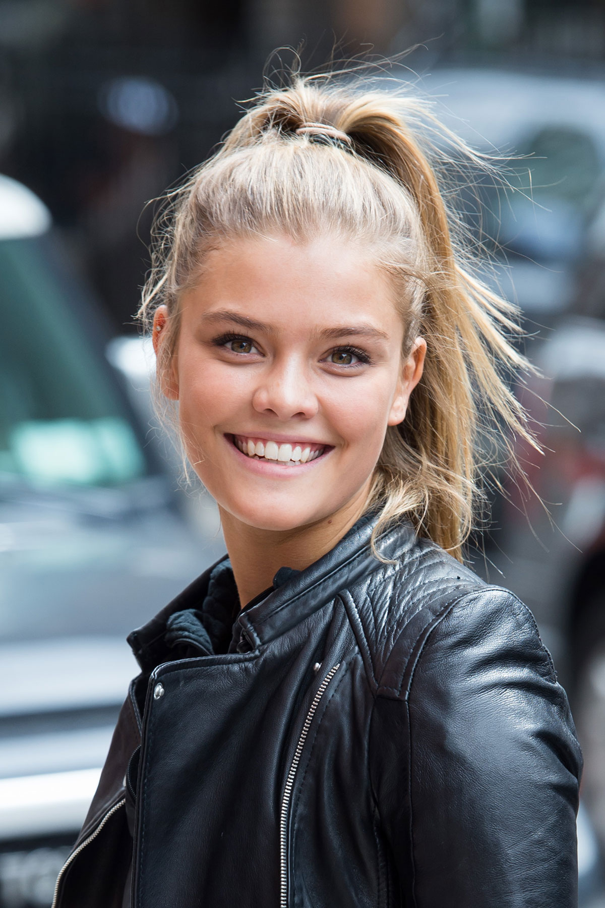 Nina Agdal on the streets of Manhattan