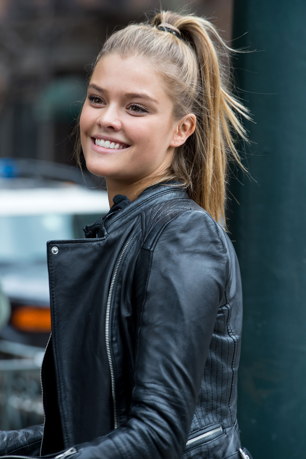 Nina Agdal on the streets of Manhattan