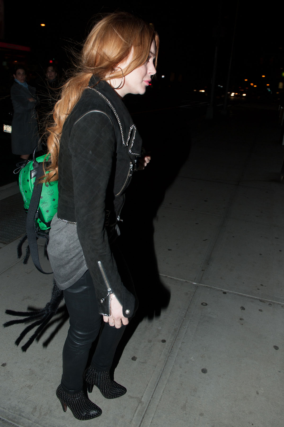 Lindsay Lohan at Bobby Flay’s New York restaurant Gato