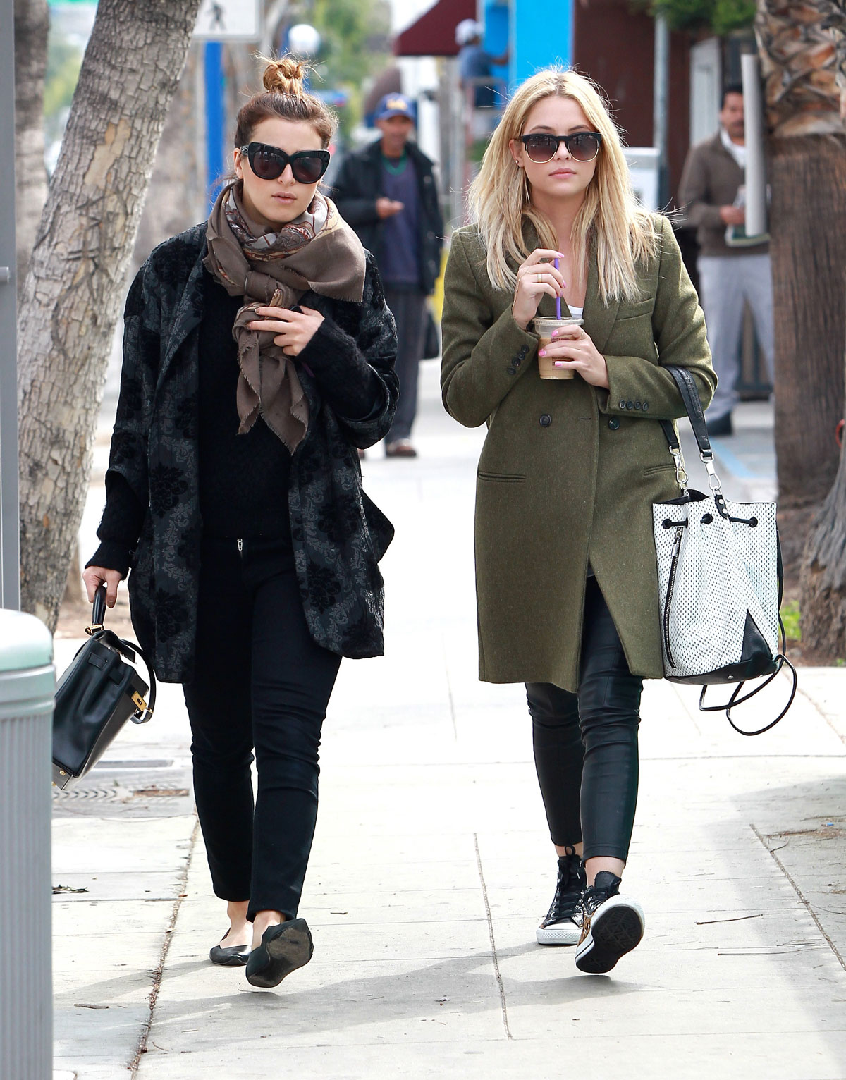 Ashley Benson grabs lunch with a friend