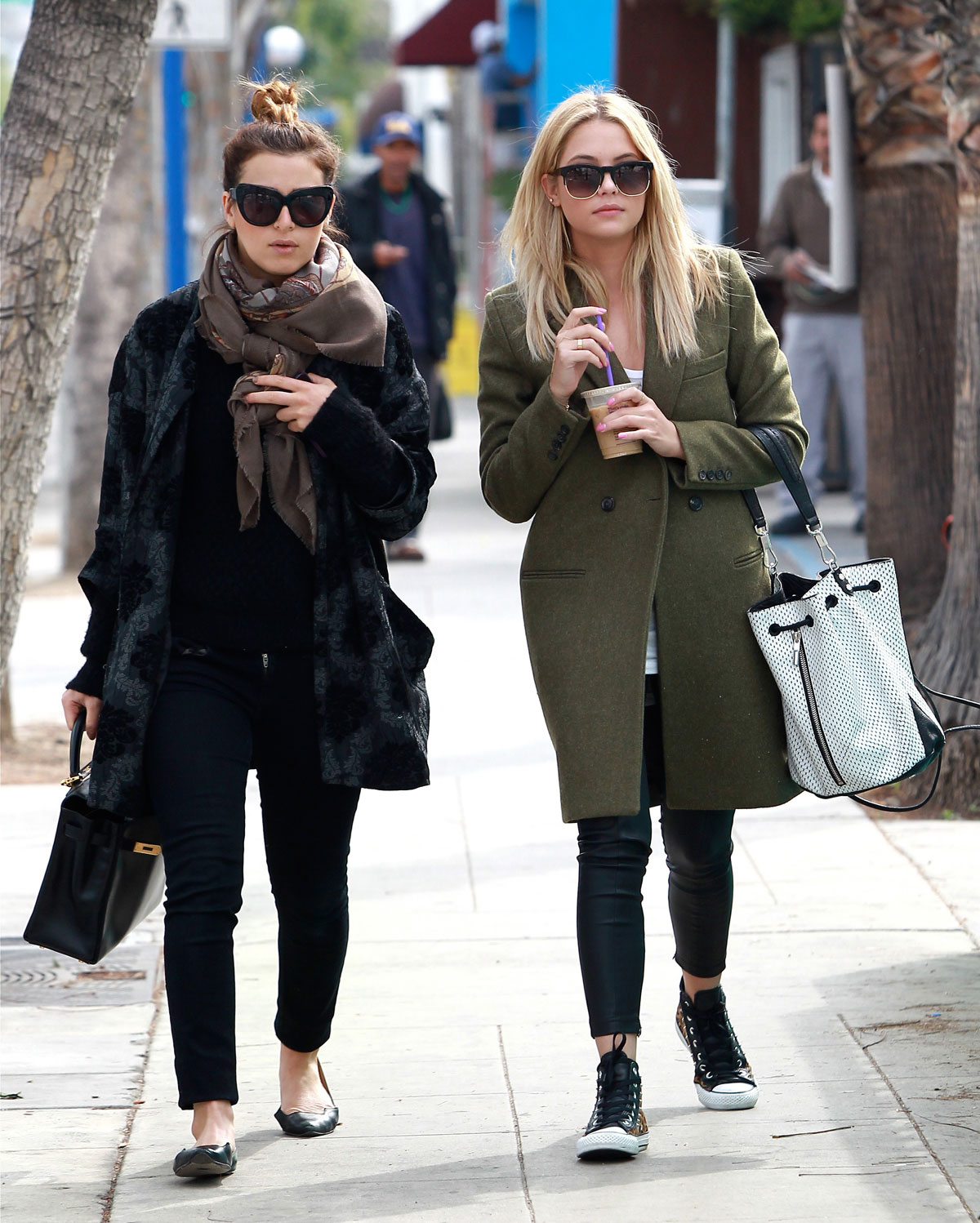 Ashley Benson grabs lunch with a friend