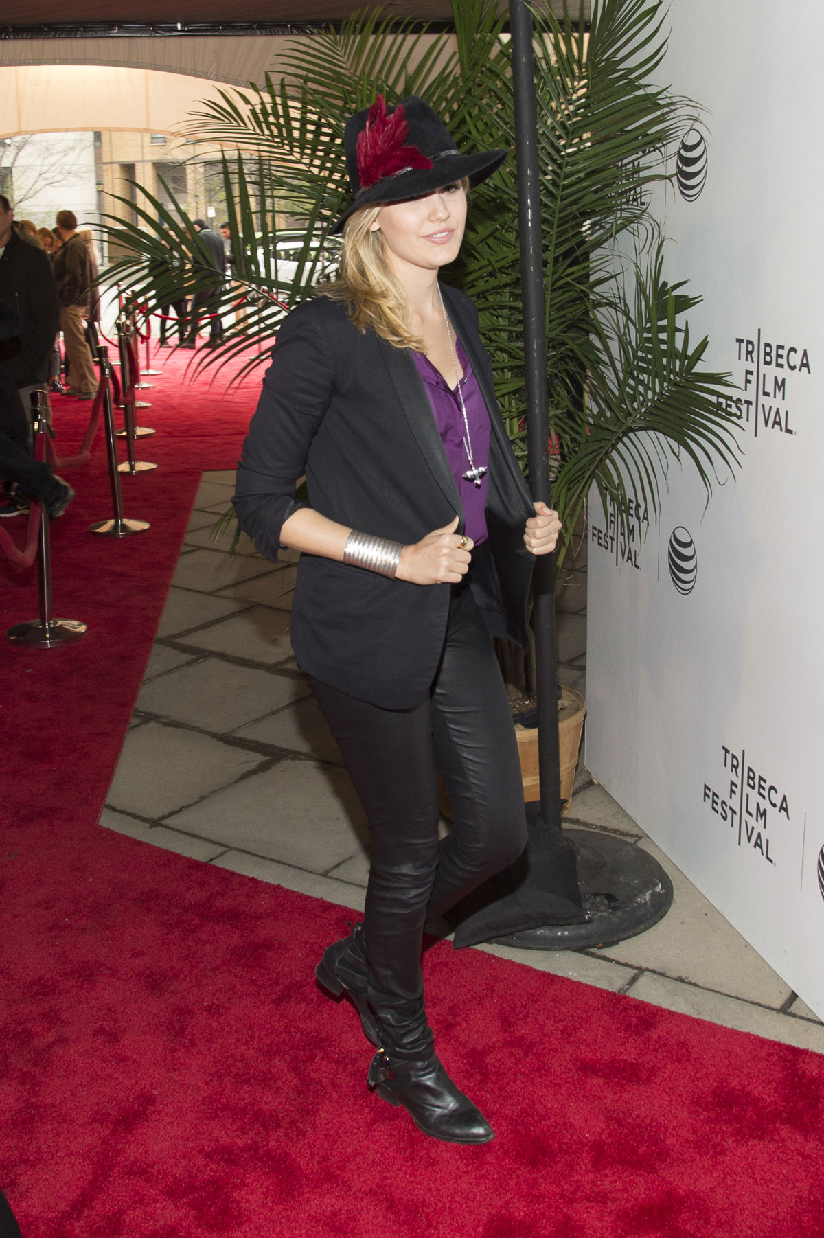 Maggie Grace attends Loitering With Intent Premiere