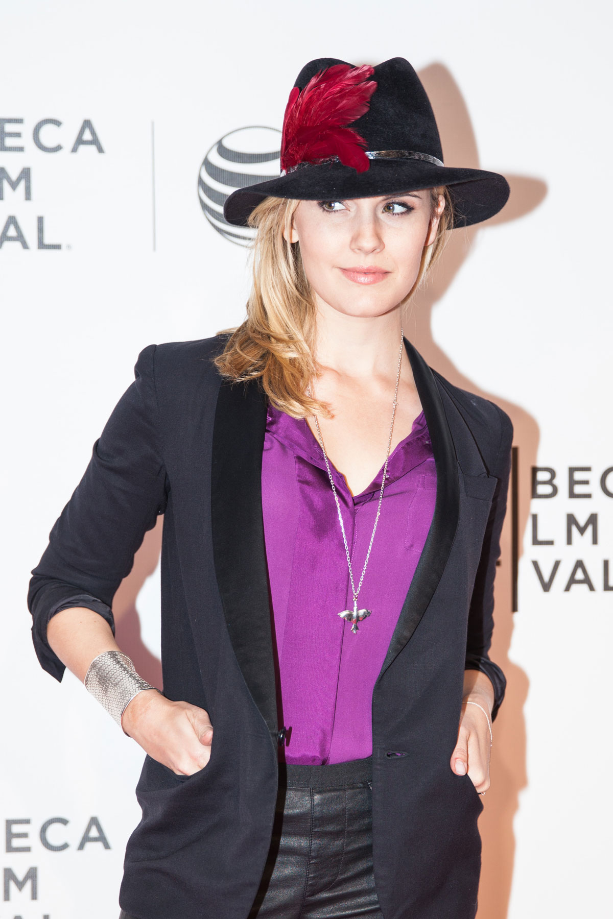 Maggie Grace attends Loitering With Intent Premiere