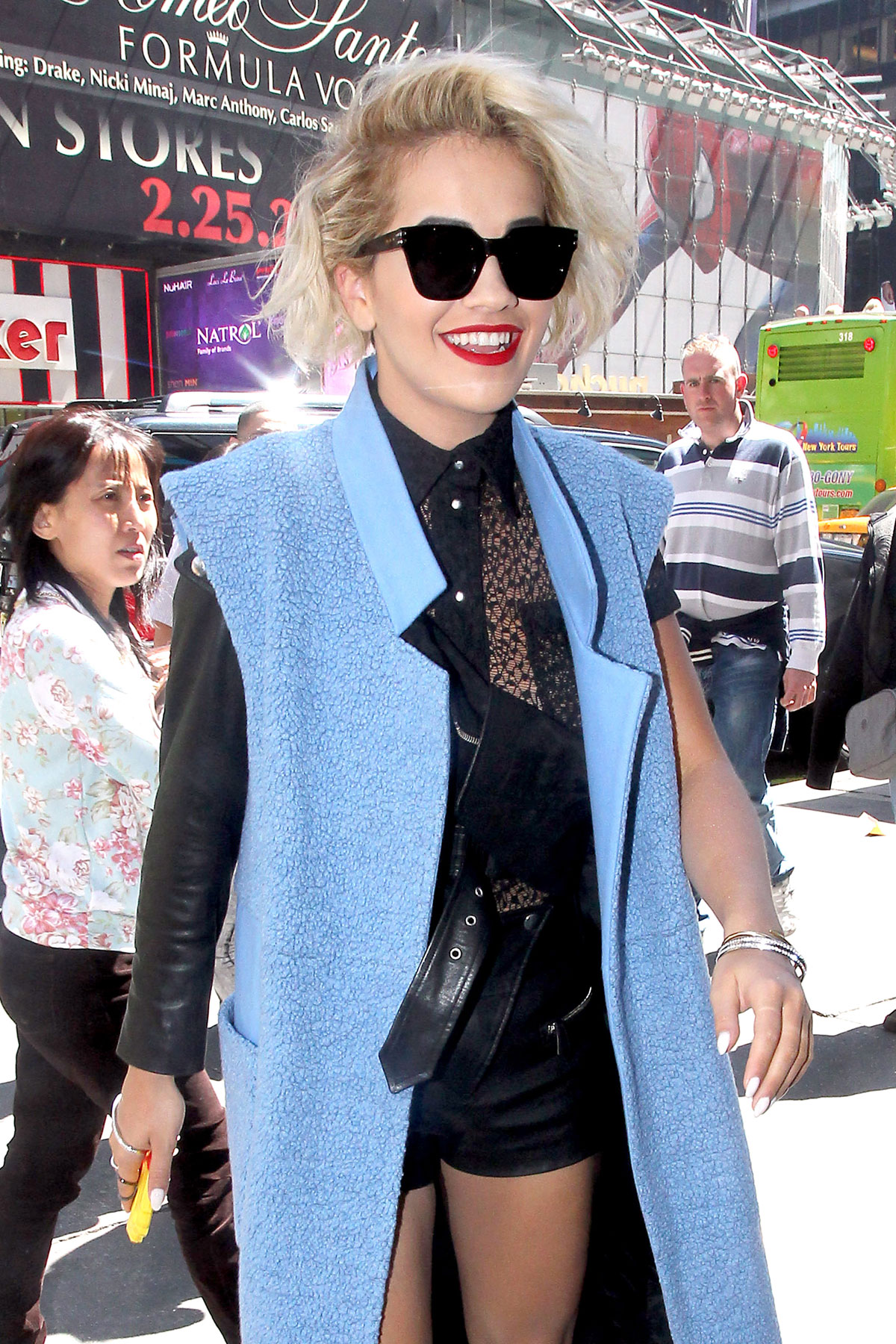 Rita Ora arrives at MTV studio