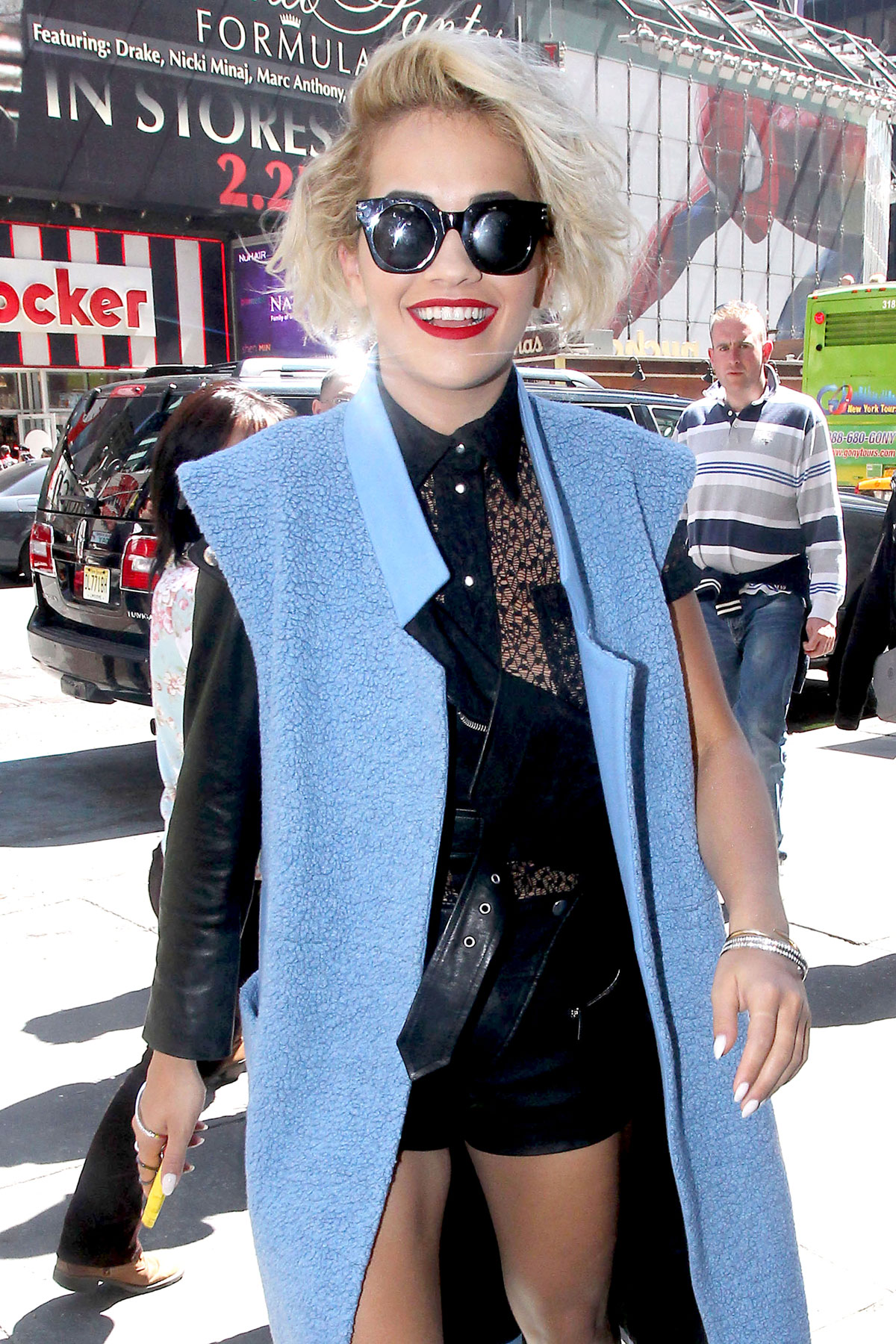 Rita Ora arrives at MTV studio