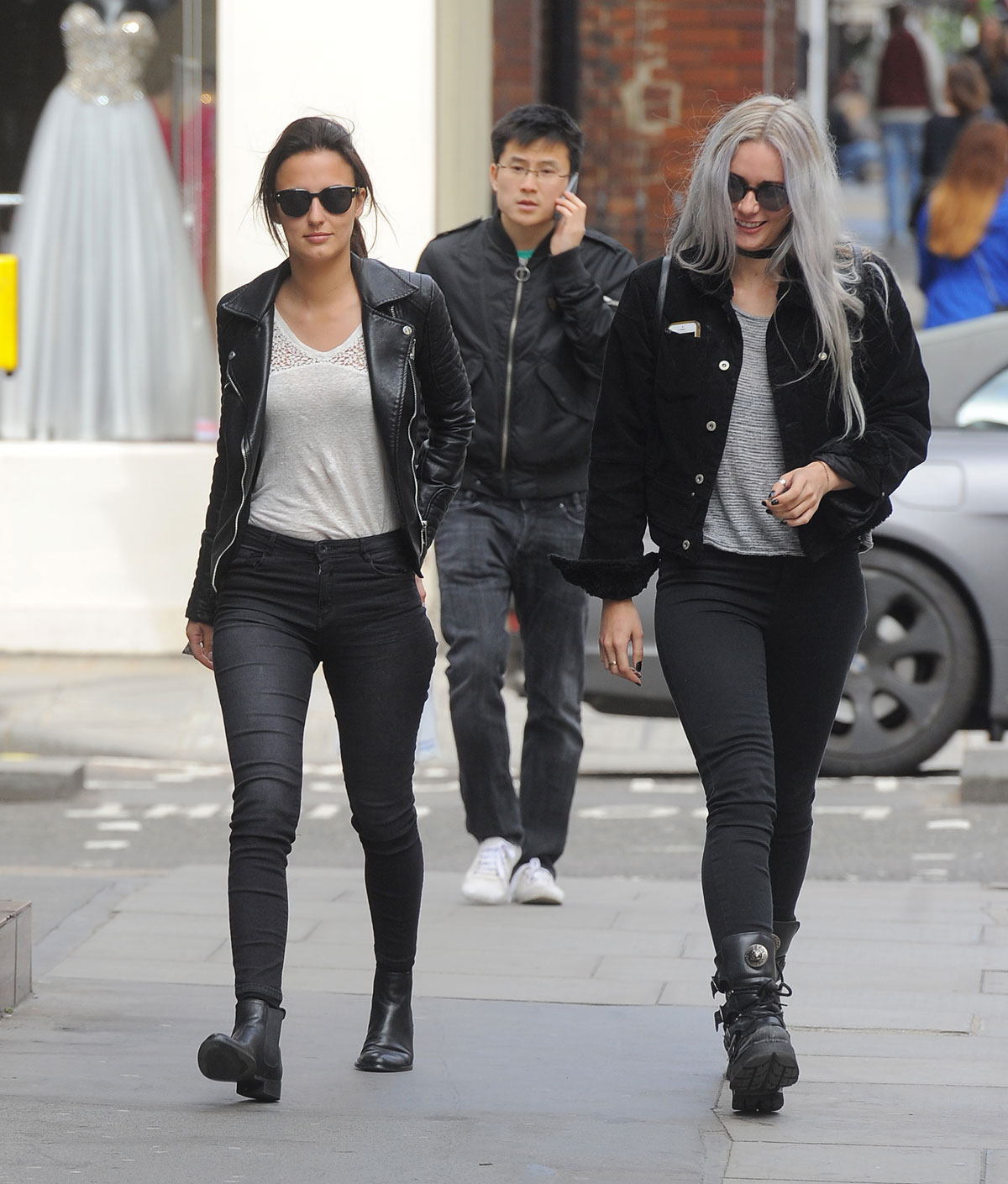 Lucy Watson leaving the Riding House Cafe