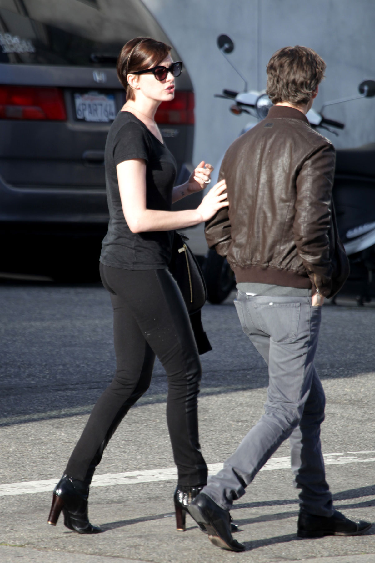 Anne Hathaway at Gjelina in Venice