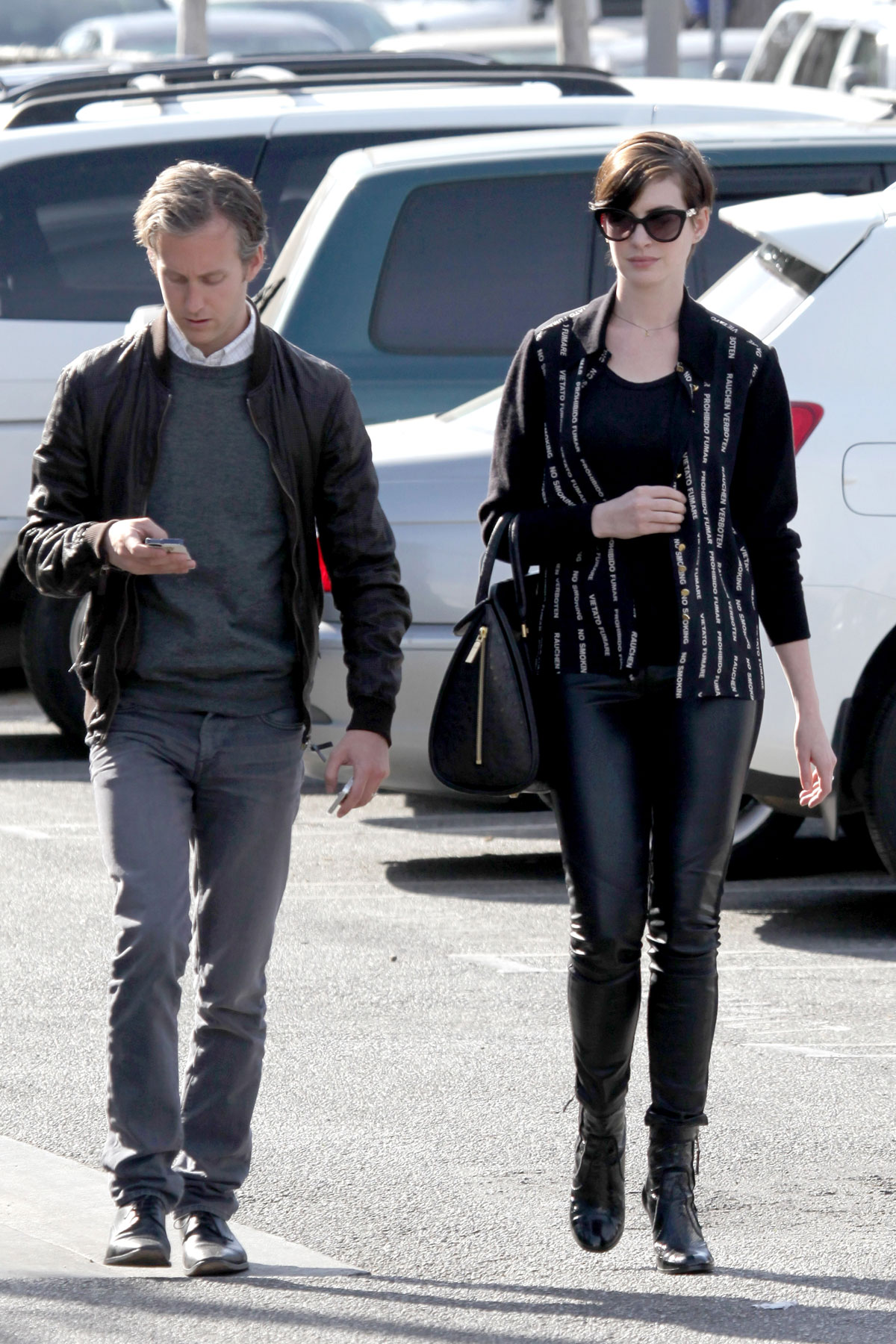 Anne Hathaway at Gjelina in Venice