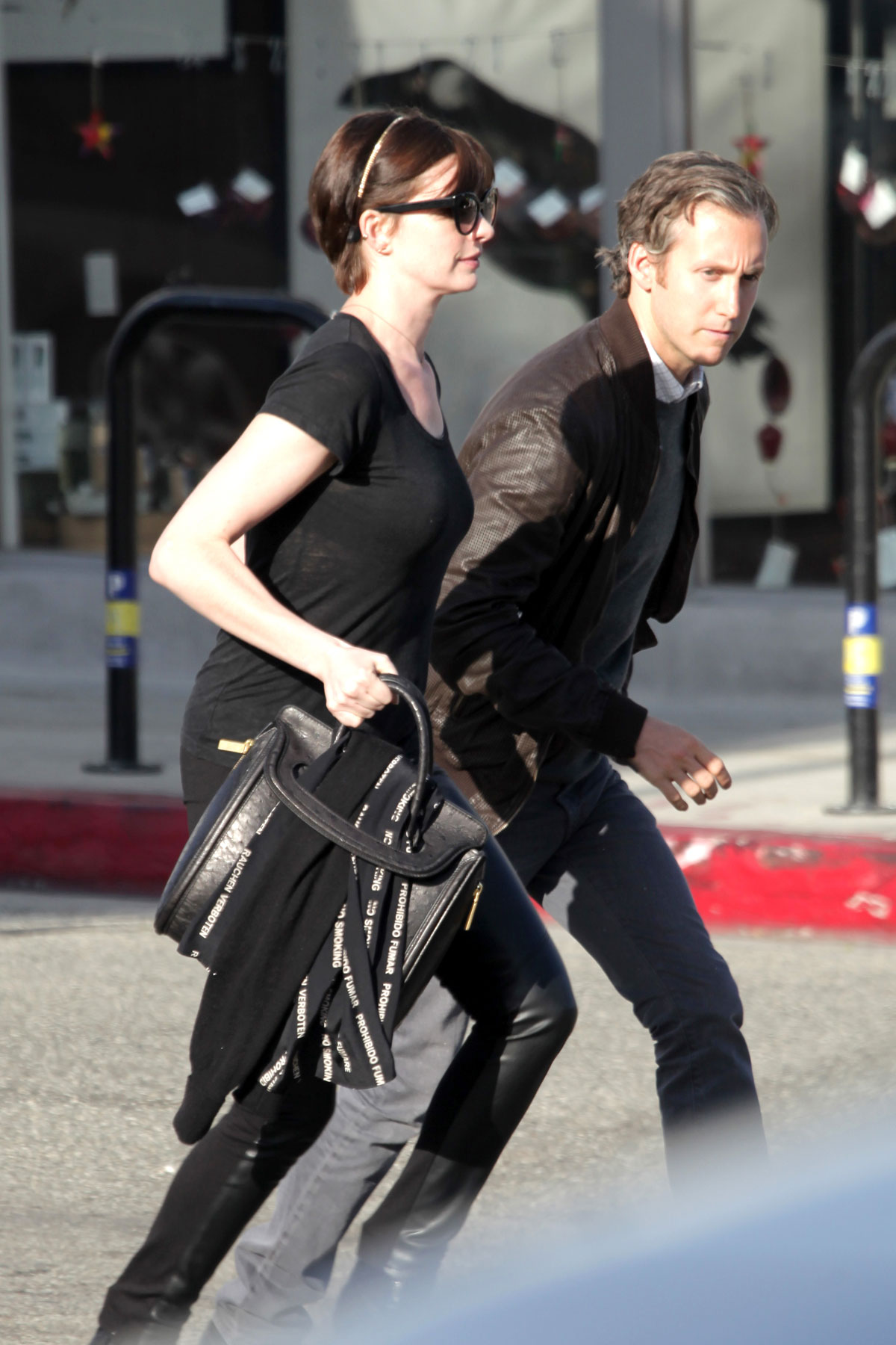 Anne Hathaway at Gjelina in Venice