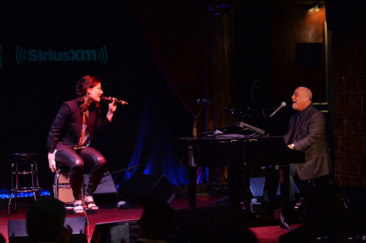 Idina Menzel performs on stage during SiriusXM’s Town Hall