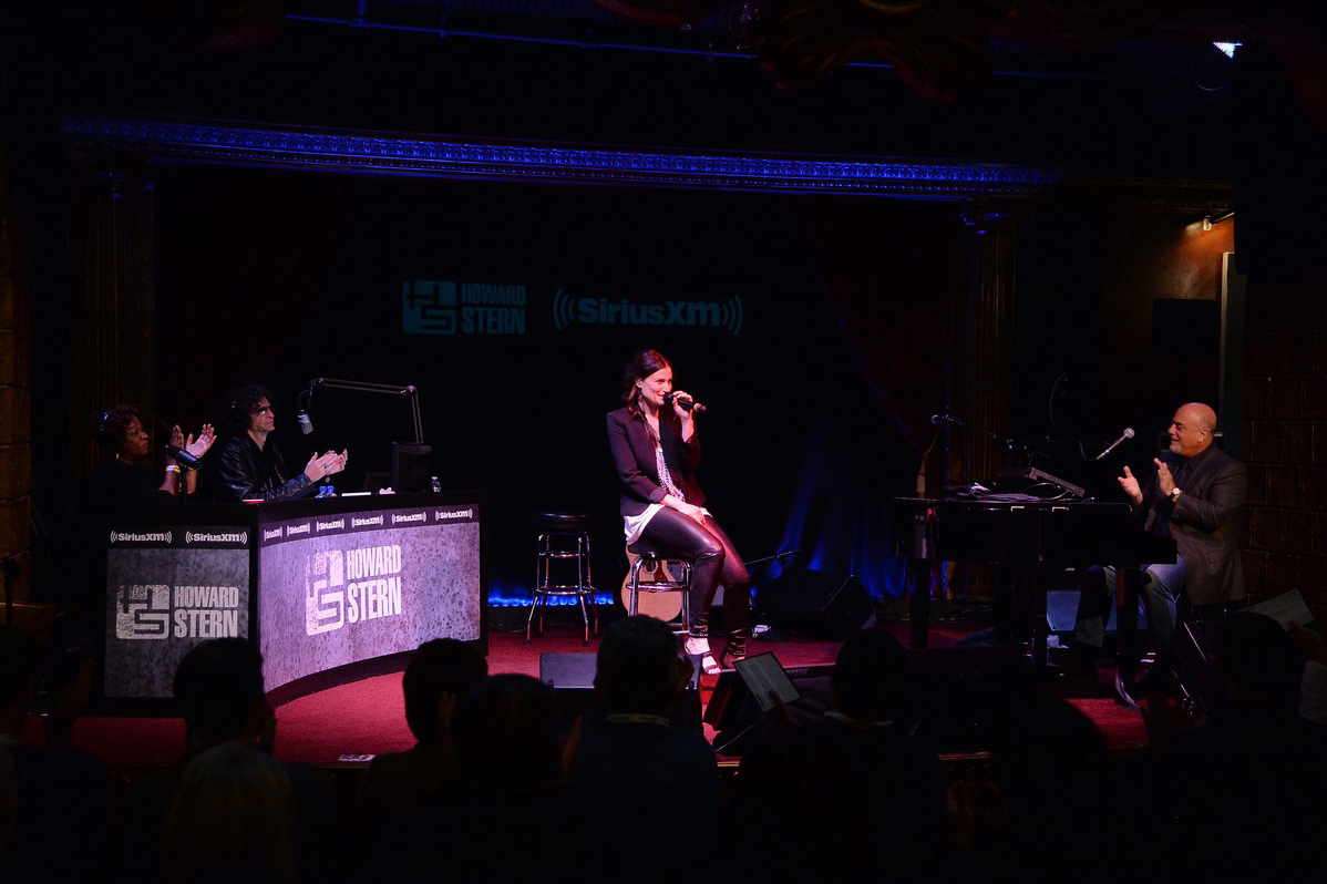 Idina Menzel performs on stage during SiriusXM’s Town Hall
