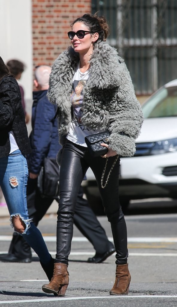 Nicole Trunfio out for a stroll with a friend in New York City