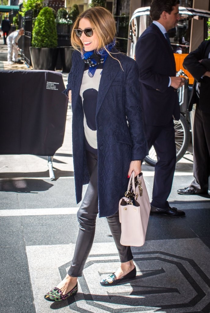 Olivia Palermo spotted outside the Mark Hotel
