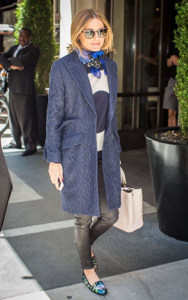 Olivia Palermo spotted outside the Mark Hotel