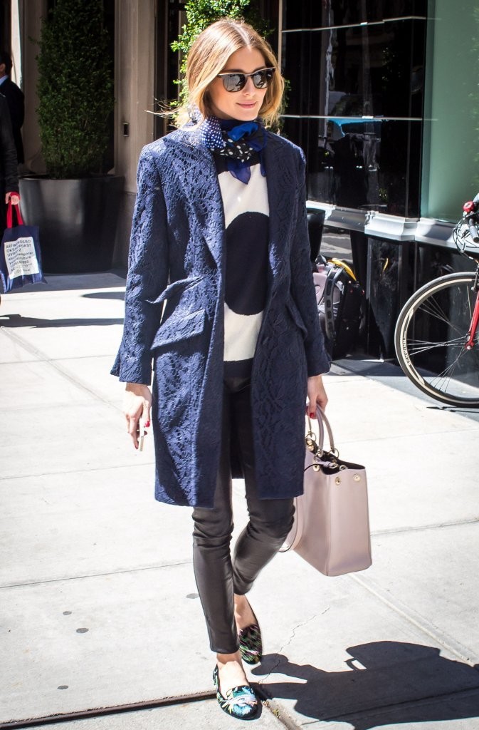 Olivia Palermo spotted outside the Mark Hotel