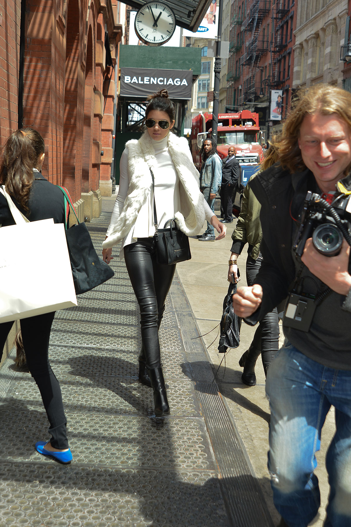 Kendall Jenner keeps it fierce in leather pants while heading to Mercer Hotel