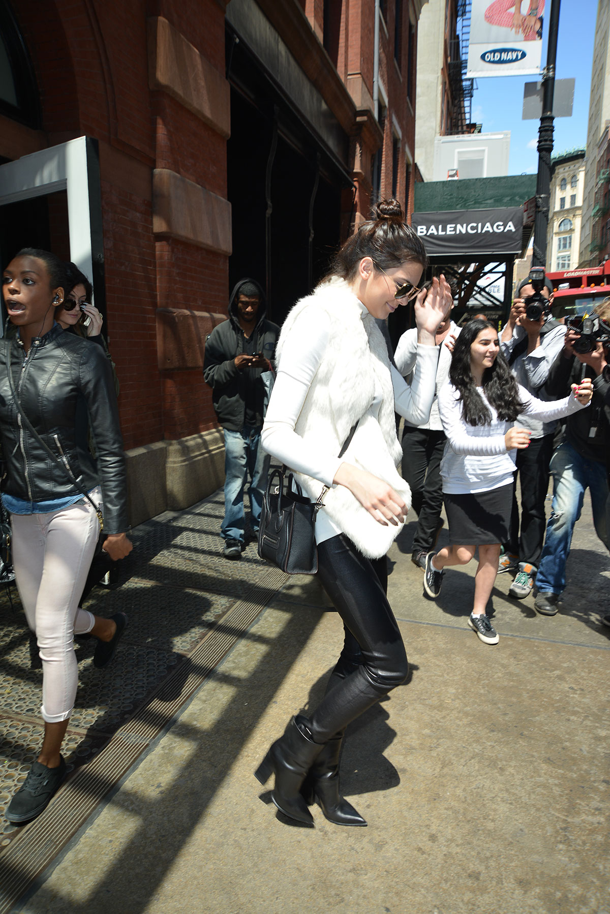 Kendall Jenner keeps it fierce in leather pants while heading to Mercer Hotel