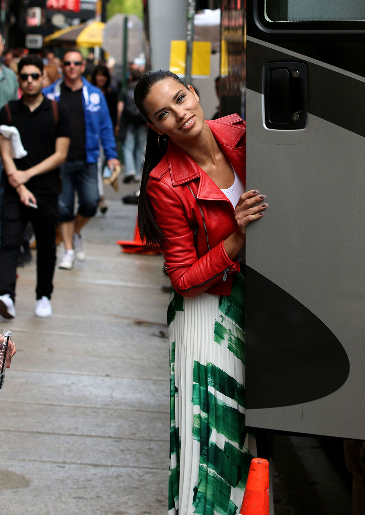 Adriana Lima Photo shoot for Maybelline in SoHo