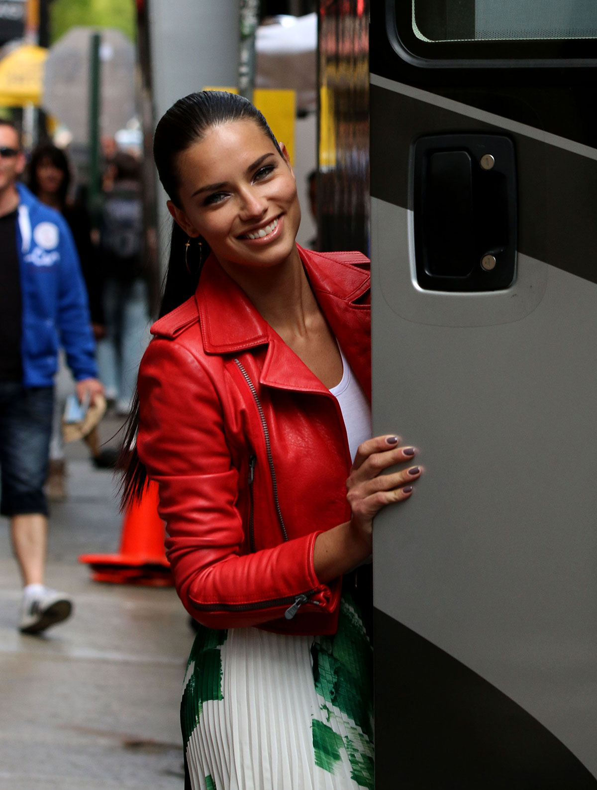 Adriana Lima Photo shoot for Maybelline in SoHo