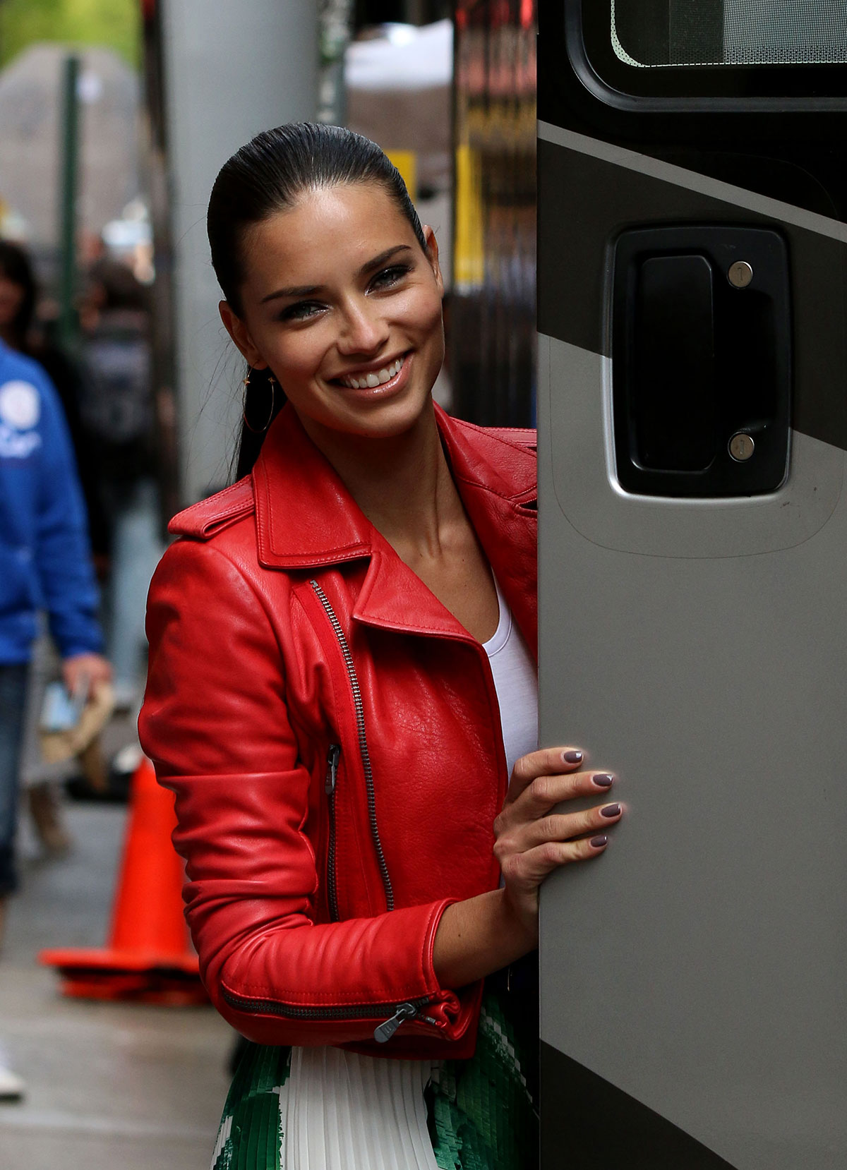 Adriana Lima Photo shoot for Maybelline in SoHo