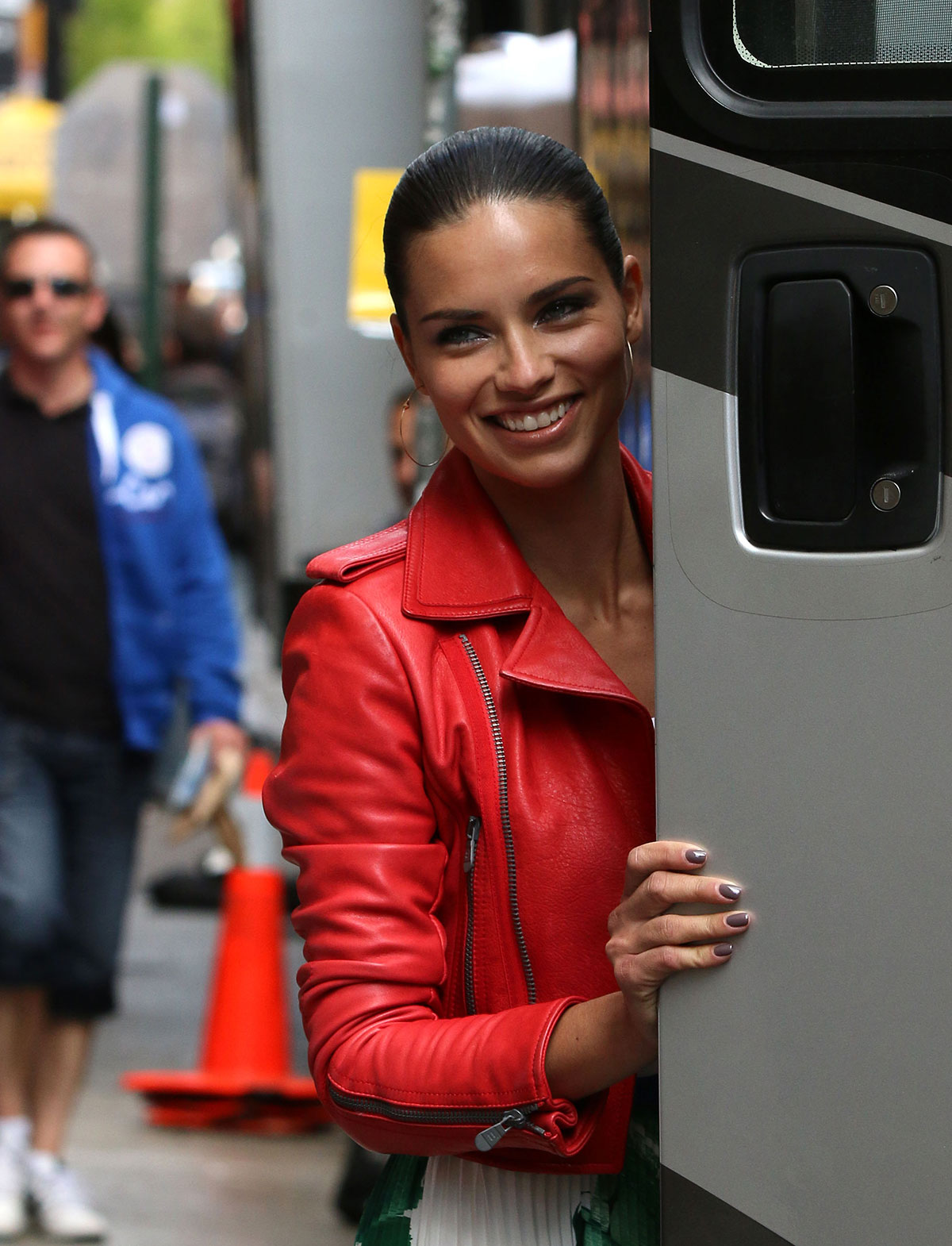 Adriana Lima Photo shoot for Maybelline in SoHo