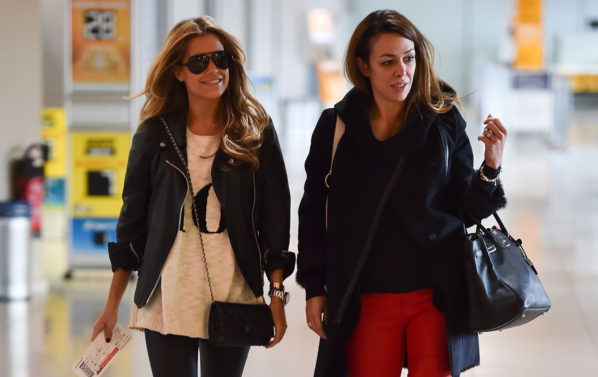 Sylvie Meis at the Cologne airport on the way to Hamburg