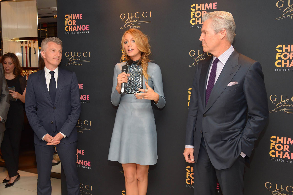 Blake Lively attends Gucci Parfums CHIME FOR CHANGE Launch Event