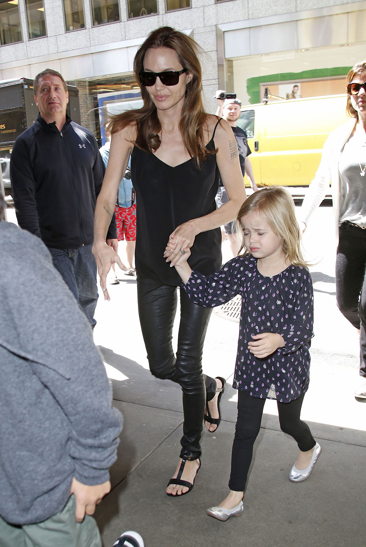 Angelina Jolie and her children at FAO Schwarz toy store