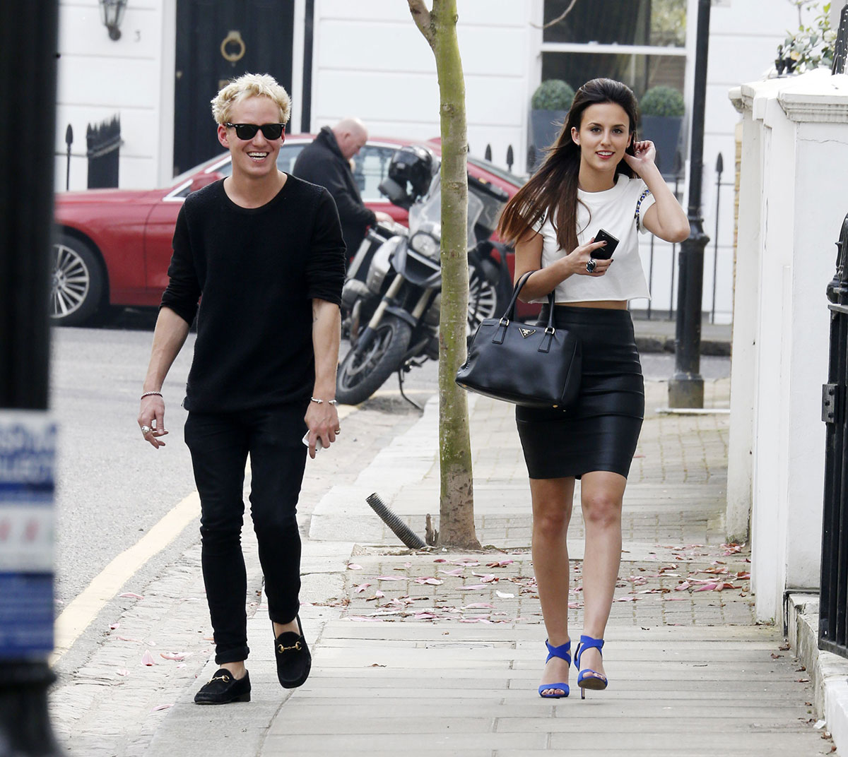 Lucy Watson filming Made In Chelsea