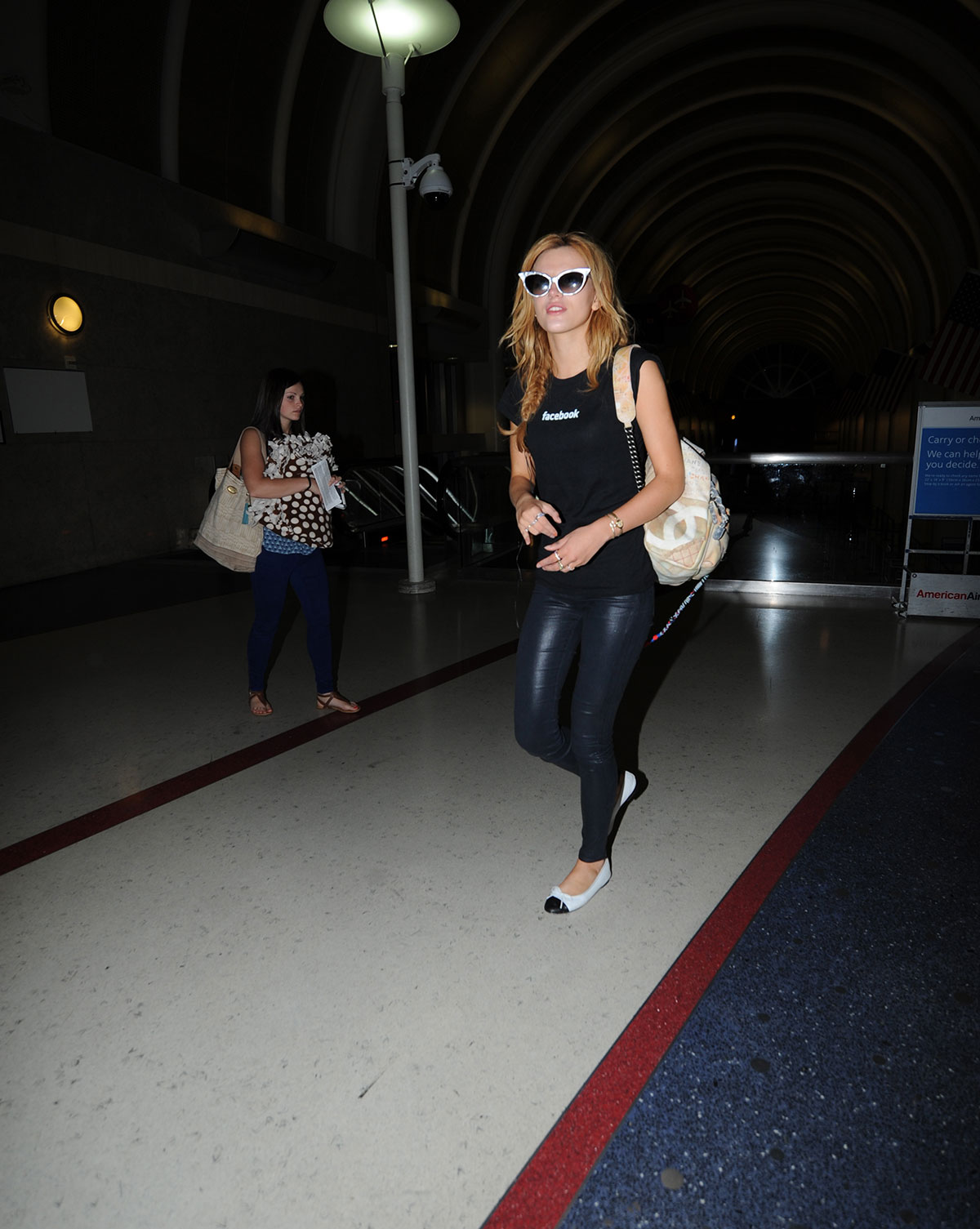 Bella Thorne making her way through LAX Airport